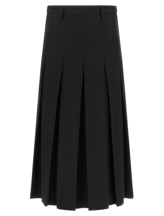 Юбка миди MM6 MAISON MARGIELA Overlapping pleated skirt