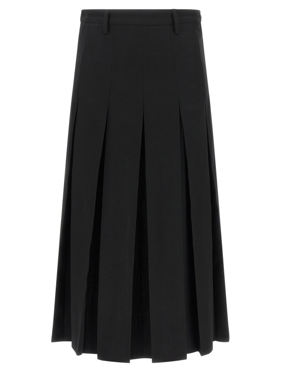 Миди юбка MM6 MAISON MARGIELA Overlapping pleated skirt (S62ME0048M35436900) #1