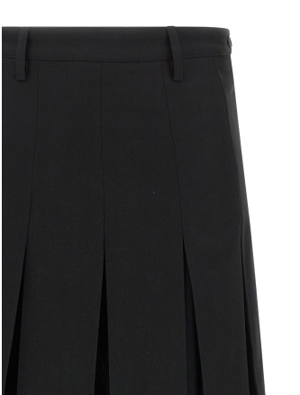 Миди юбка MM6 MAISON MARGIELA Overlapping pleated skirt (S62ME0048M35436900) #