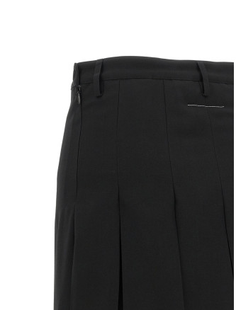 Миди юбка MM6 MAISON MARGIELA Overlapping pleated skirt (S62ME0048M35436900) #