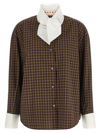 Рубашка MARNI Scarf collar shirt