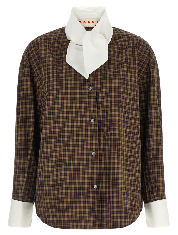 Рубашка MARNI Scarf collar shirt (CAMA0706QSUTC689CHM61) #1