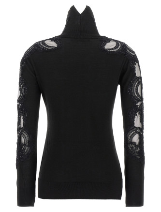 Свитер ERMANNO SCERVINO High neck with lace inserts (D495M310APCTATL95708) #