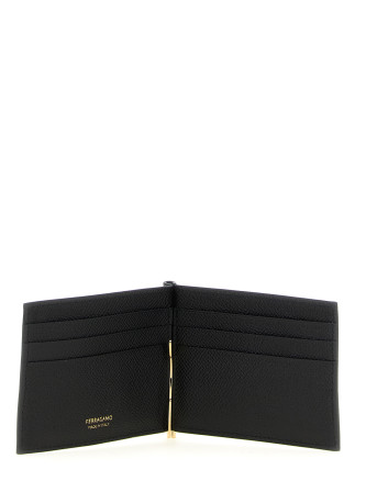 Кошелёк FERRAGAMO Gancini wallet with clip (776473NERO) #