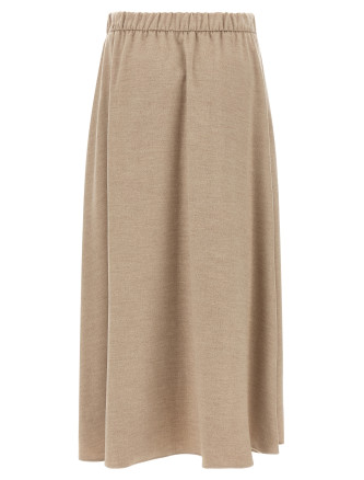 Юбка миди HERNO Skirt with drawstring (GN00028DR129341985) #