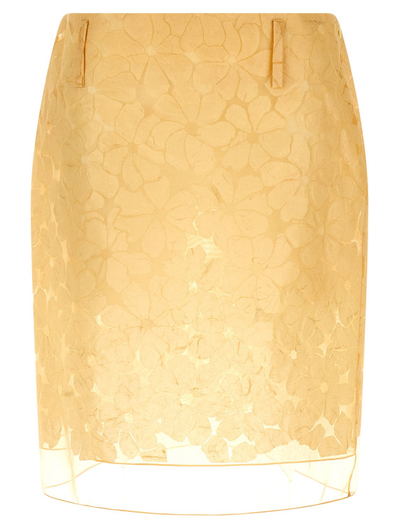 Юбка миди MARNI Straight skirt with floral pattern (GOMA0899A0USR03700W18) #1