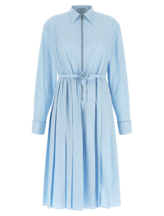Платье миди PRADA Poplin shirt dress