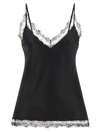Топ ERMANNO SCERVINO Silk Lingerie Top with Lace