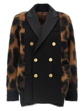 Кардиган SACAI Cardigan with double-breasted insert