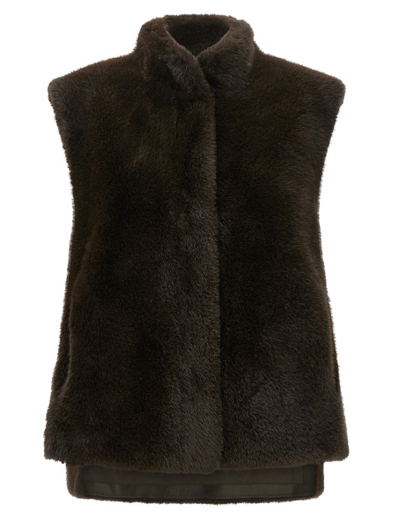 Жилет LOU ANDREA Faux fur vest (MK2588ARMYGREEN) #1