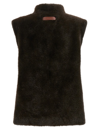 Жилет LOU ANDREA Faux fur vest (MK2588ARMYGREEN) #