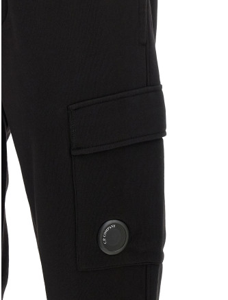 'Diagonal Raised Fleece' pants with Lens detail (RCCMSP717A005086W999) #