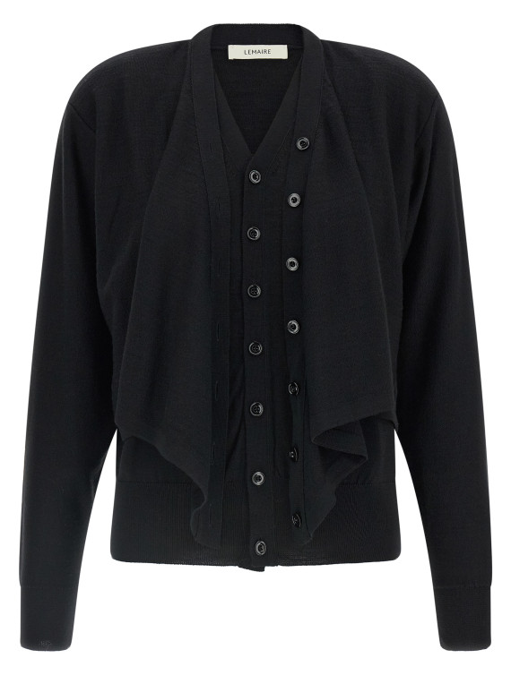 Кардиган LEMAIRE Trompe L'Oeil construction cardigan (PO0056LK1063BK999) #1