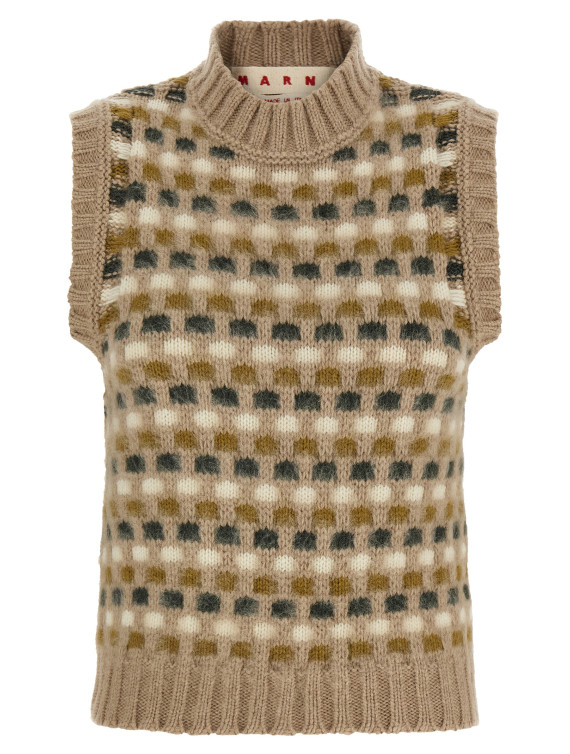 Жилет MARNI Shetland acquard knit vest (GCMD0665Q0UFZ413MXW23) #1