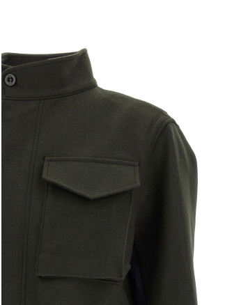 Куртка SACAI Wool coat with fur insert (2608755505) #