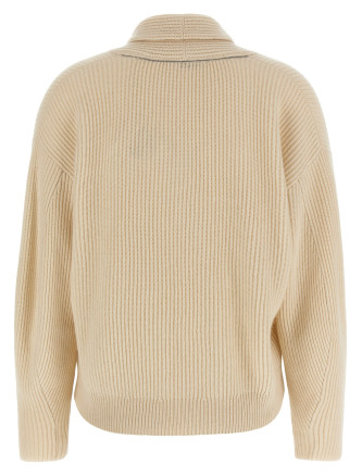 Свитер BRUNELLO CUCINELLI Shawl neck ribbed sweater (M12750802C9777) #