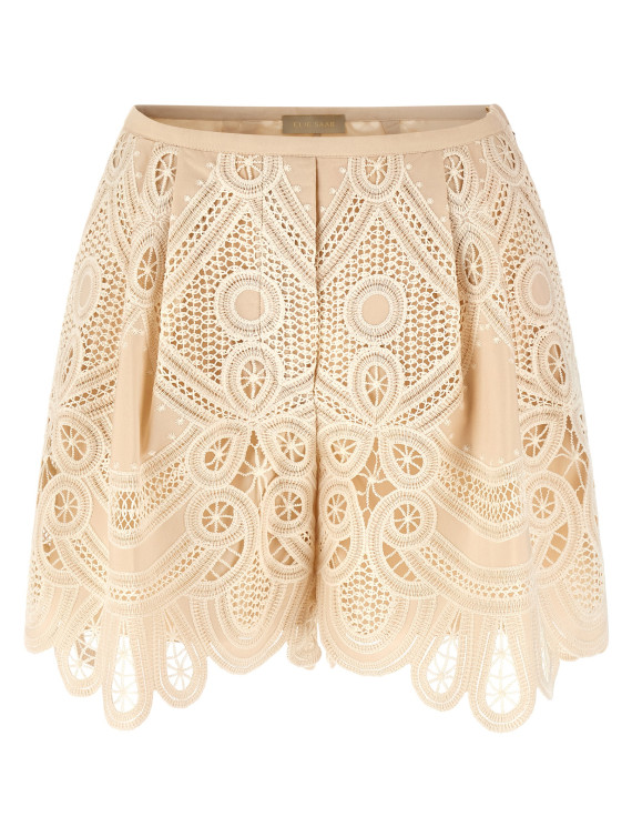 Шорты ELIE SAAB Macramé embroidery shorts (P0236NP26COE16CREAM) #1
