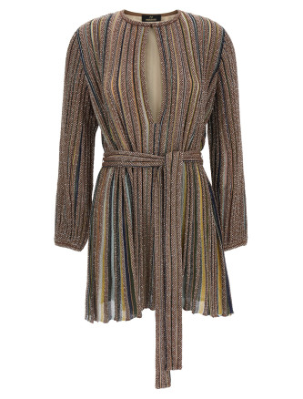 Мини-платье MISSONI V-neck and belt dress