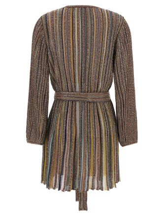 Мини-платье MISSONI V-neck and belt dress (DS26WG0PBK01KQSMSPE) #