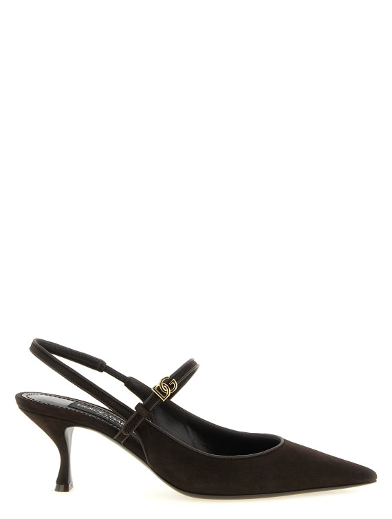 Орташа биіктіктегі өкшелі аяқ киім DOLCE & GABBANA Suede slingbacks (CG1068AQ1348M157) #1
