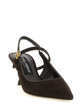 Орташа биіктіктегі өкшелі аяқ киім DOLCE & GABBANA Suede slingbacks (CG1068AQ1348M157) #