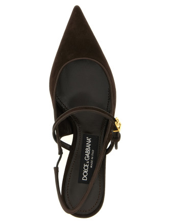 Орташа биіктіктегі өкшелі аяқ киім DOLCE & GABBANA Suede slingbacks (CG1068AQ1348M157) #
