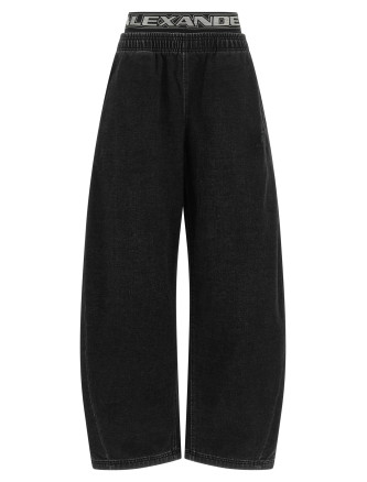 Джинсы ALEXANDER WANG Denim pants with elastic