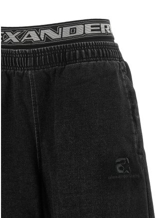 Джинсы ALEXANDER WANG Denim pants with elastic (UDC4264302011) #