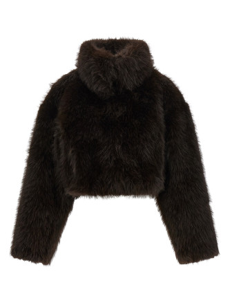 Пальто ROTATE BIRGER CHRISTENSEN Eco-fur short jacket