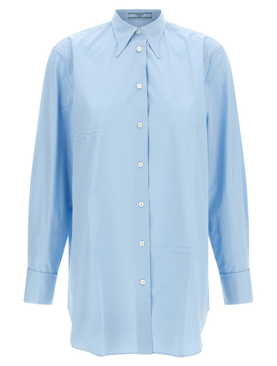 Рубашка PRADA Poplin shirt with pleats (P482JRSOOO126LF0012) #1
