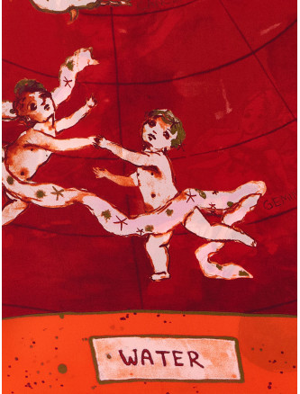 Шарф DIANE VON FURSTENBERG 'Zodiac Flag' (F001AFFIRESKTLFFIRE) #