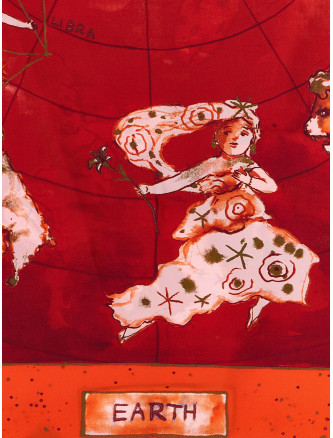 Шарф DIANE VON FURSTENBERG 'Zodiac Flag' (F001AFFIRESKTLFFIRE) #