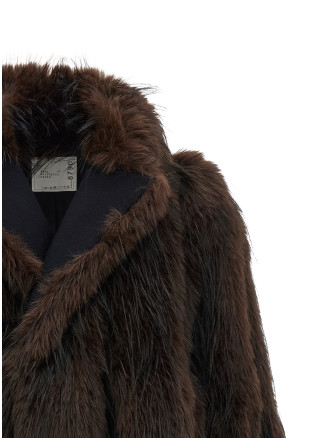 Шуба SACAI Jacket with fur inserts (2608790214) #