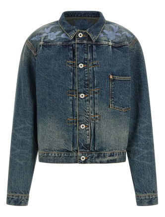 Куртка KENZO Floral embroidery denim jacket