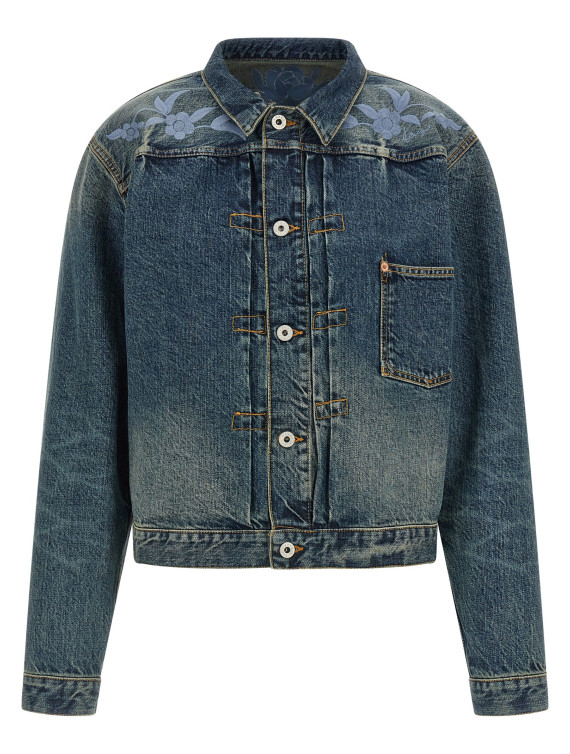 Куртка KENZO Floral embroidery denim jacket (FG65DV3156U8DS) #1