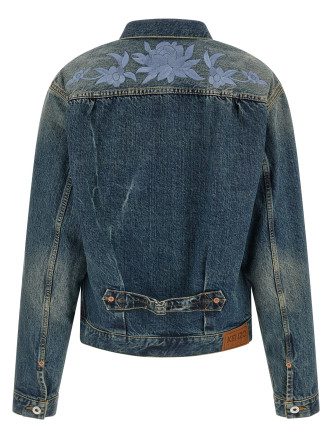 Куртка KENZO Floral embroidery denim jacket (FG65DV3156U8DS) #