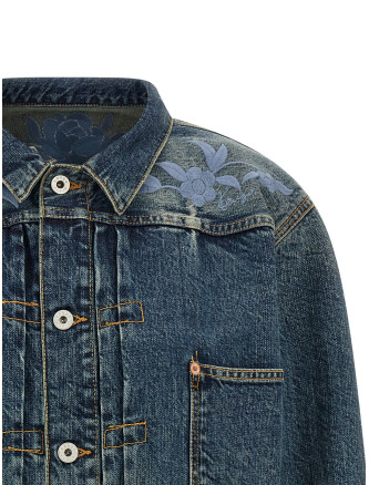 Куртка KENZO Floral embroidery denim jacket (FG65DV3156U8DS) #