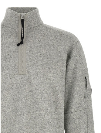 'Diagonal Raised Fleece ' sweatshirt and Lens detail (21CMSS033A005086WM94) #