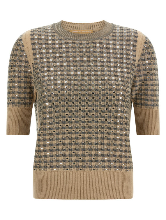 Футболка ERMANNO SCERVINO Check knit with crystals (D495L322CTEJYD4919) #1