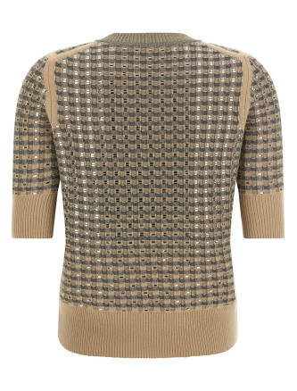 Футболка ERMANNO SCERVINO Check knit with crystals (D495L322CTEJYD4919) #