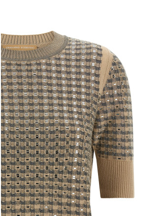 Футболка ERMANNO SCERVINO Check knit with crystals (D495L322CTEJYD4919) #