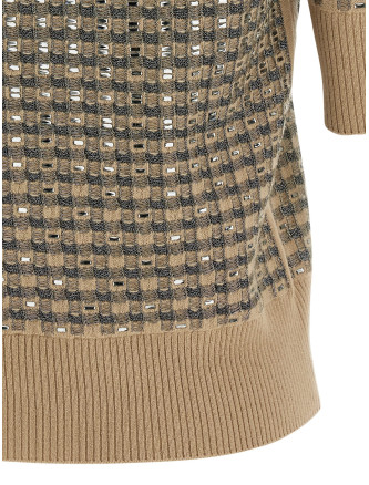 Футболка ERMANNO SCERVINO Check knit with crystals (D495L322CTEJYD4919) #