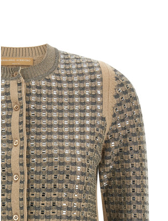 Кардиган ERMANNO SCERVINO Check cardigan with crystals (D495N320CTEJYD4919) #
