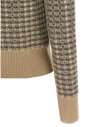 Кардиган ERMANNO SCERVINO Check cardigan with crystals (D495N320CTEJYD4919) #