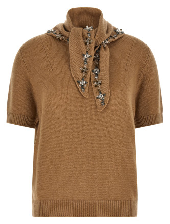 Свитер PRADA Jewel scarf sweater