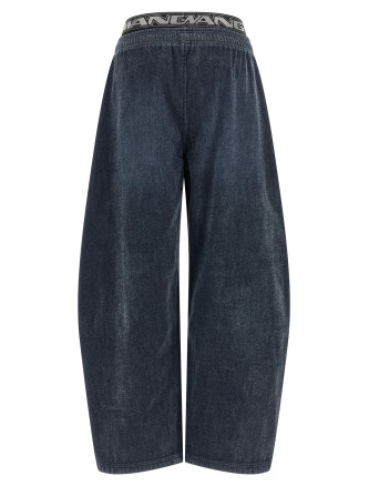 Брюки ALEXANDER WANG Denim pants with elastic waistband (UDC4264300410A) #