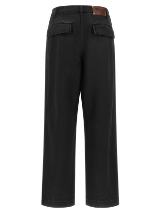 Шалбар DRIES VAN NOTEN Loose cotton trousers (2621309094405900) #