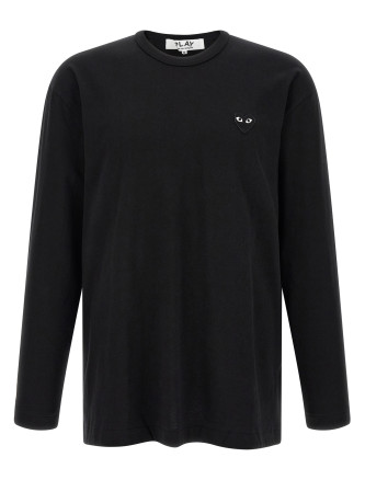 Футболка COMME DES GARÇONS PLAY Heart patch long sleeve t-shirt