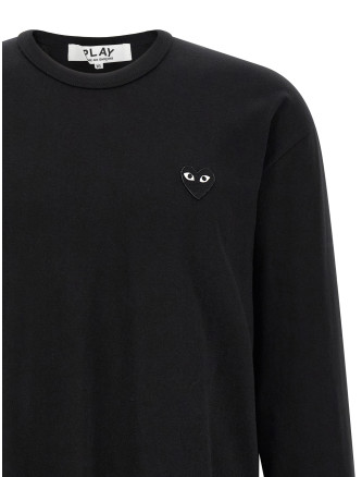 Футболка COMME DES GARÇONS PLAY Heart patch long sleeve t-shirt (AXT1200511) #