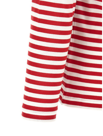 Футболка COMME DES GARÇONS PLAY Striped T-Shirt With Heart Patch (AXT1640514) #